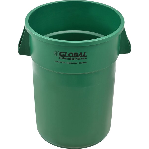 Global Industrial 44 Gallon Garbage Can, Green 240462GN - main